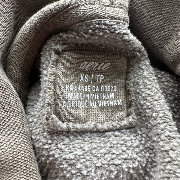 Aerie Fleece Hoodie XS Oversized Relaxed Fit Comfy Pocket Sweat shirt Distressed - Picture 4 of 4